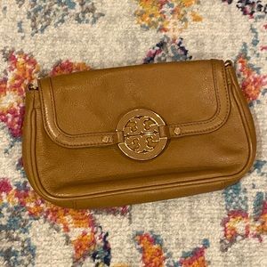 Tory Burch Brown Leather Clutch